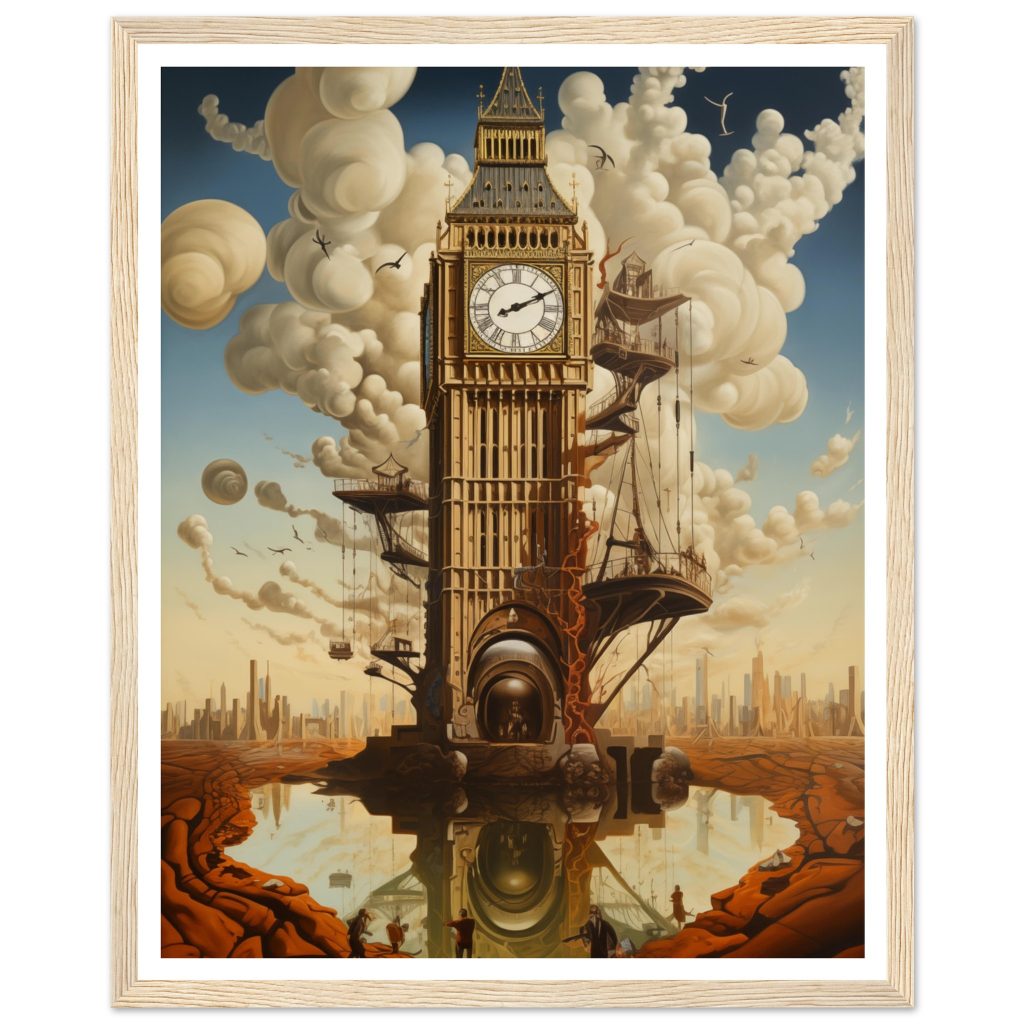 London Big Ben - Salvador Dali - Poster