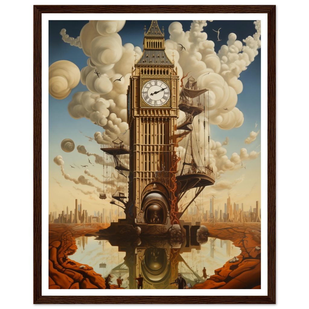 London Big Ben - Salvador Dali - Poster