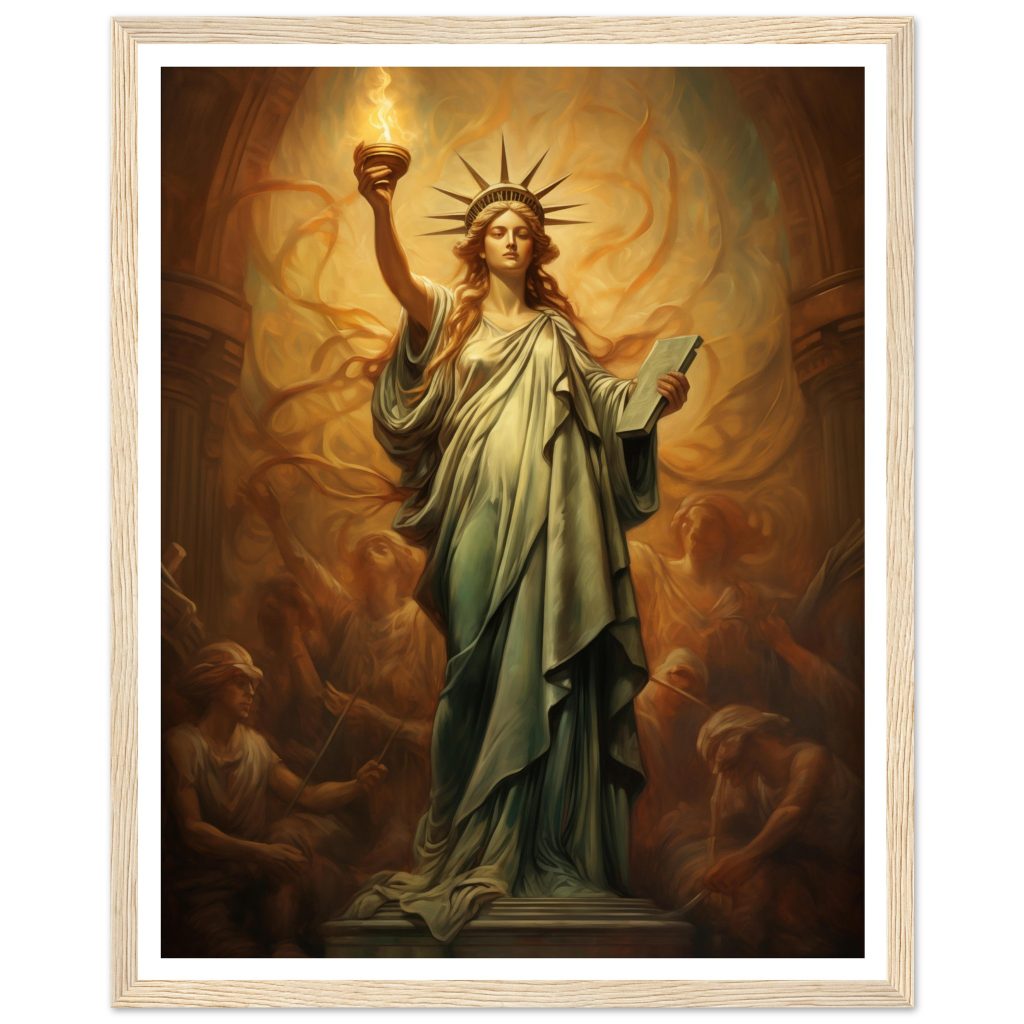 The Statue of Liberty - Leonardo da Vinci - Poster