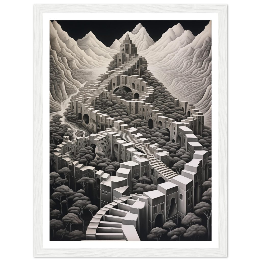 The Great Wall of China - M. C. Escher - Poster