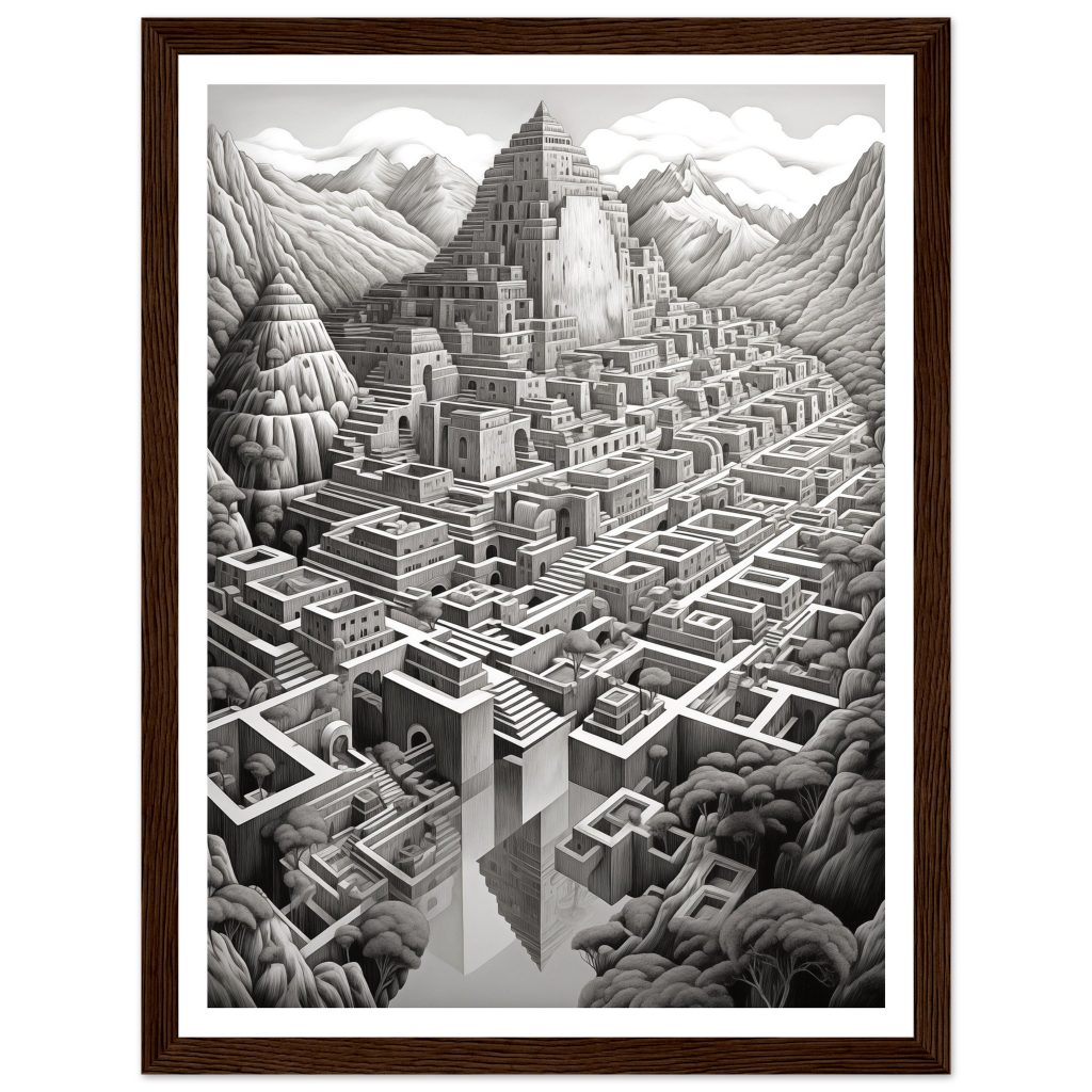 Machu Picchu - M. C. Escher - Poster