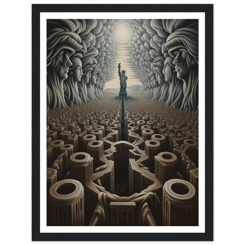 The Statue of Liberty - M. C. Escher - Poster