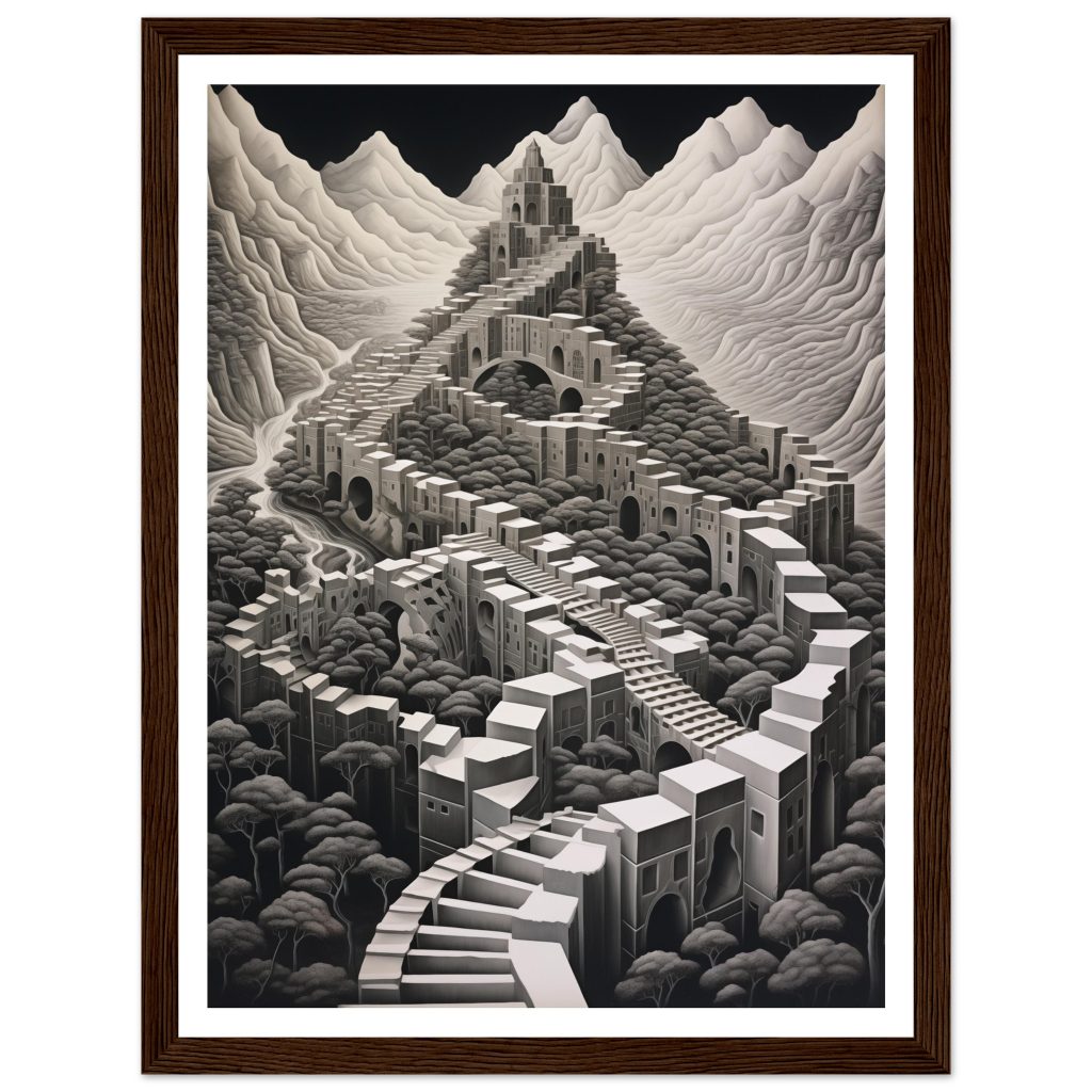 The Great Wall of China - M. C. Escher - Poster