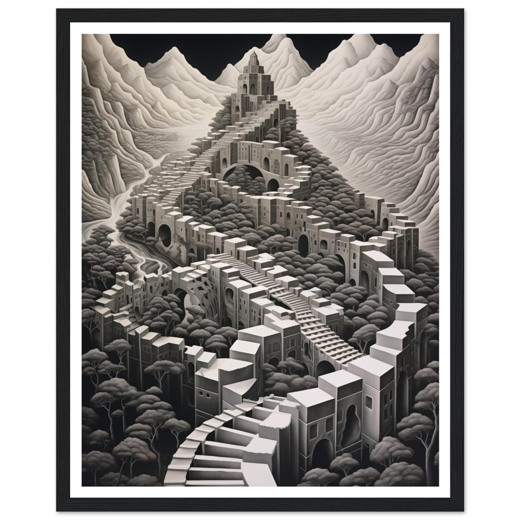 The Great Wall of China - M. C. Escher - Poster