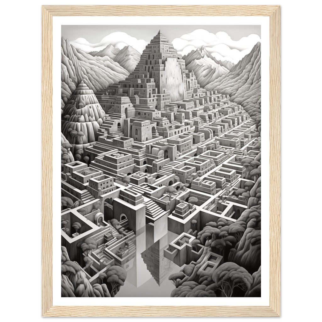 Machu Picchu - M. C. Escher - Poster