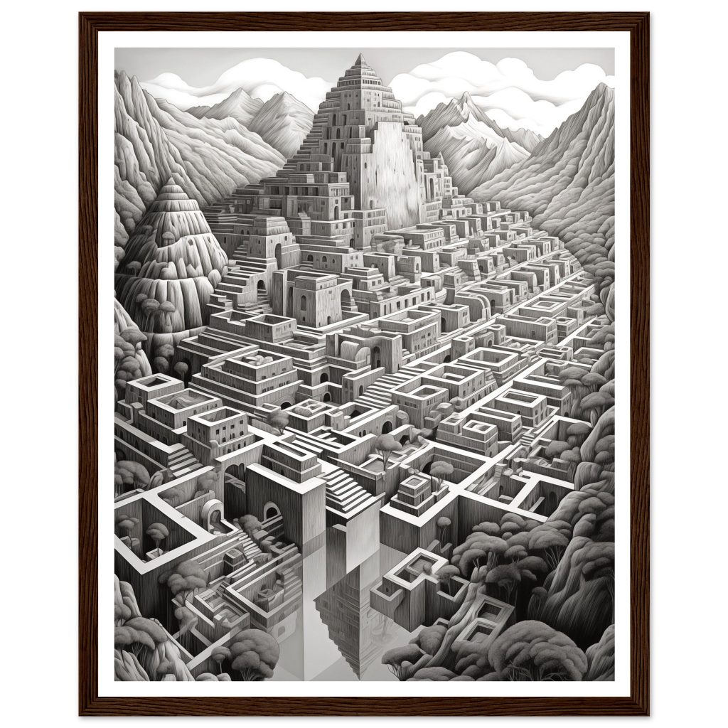 Machu Picchu - M. C. Escher - Poster