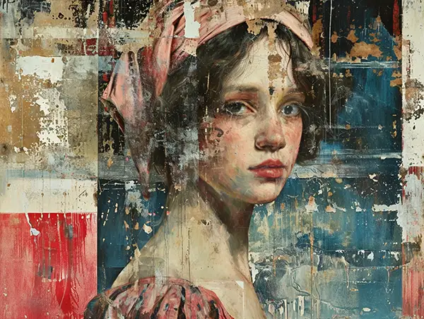 An old picture in need of restoration