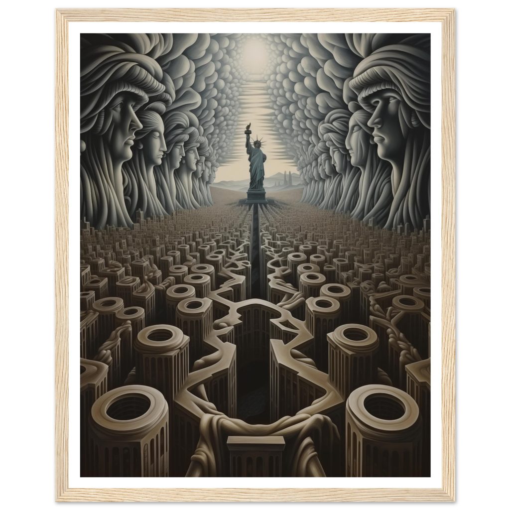 The Statue of Liberty - M. C. Escher - Poster