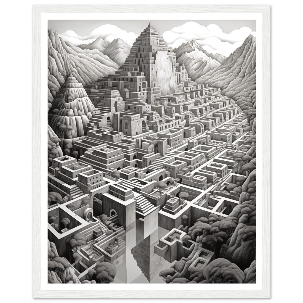 Machu Picchu - M. C. Escher - Poster