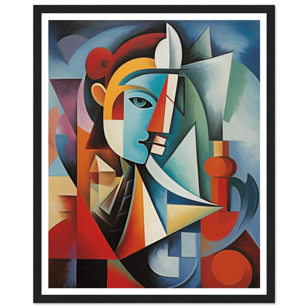 Framed AI Poster Art of The Statue of Liberty - Pablo Picasso