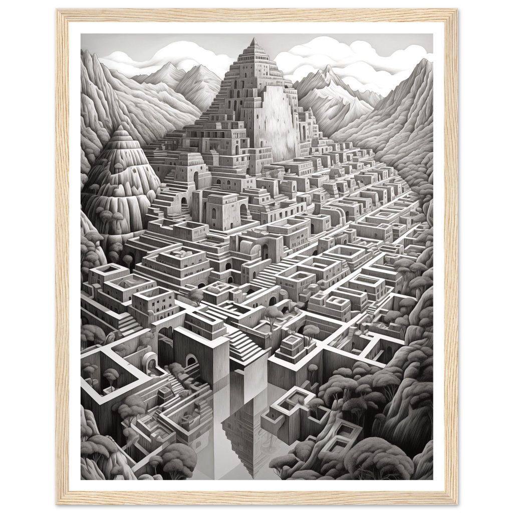Machu Picchu - M. C. Escher - Poster
