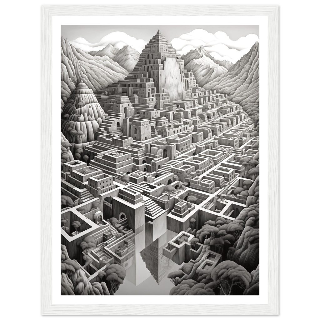 Machu Picchu - M. C. Escher - Poster