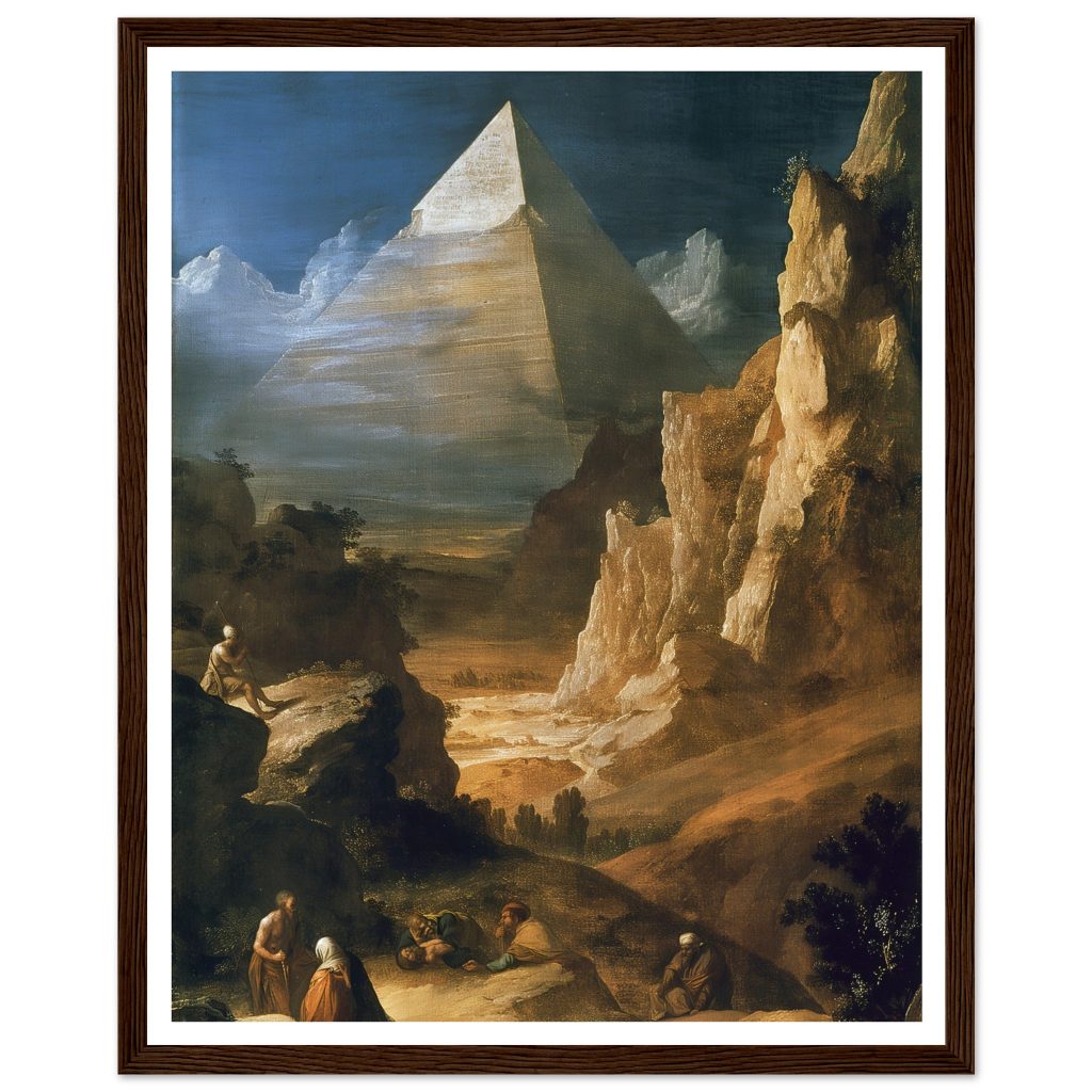 Pyramids of Giza - Leonardo da Vinci - Poster