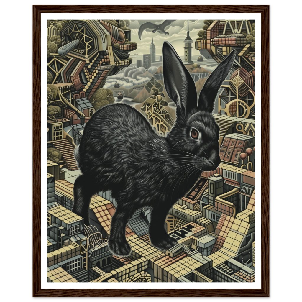 Black Rabbit - M. C. Escher - Poster