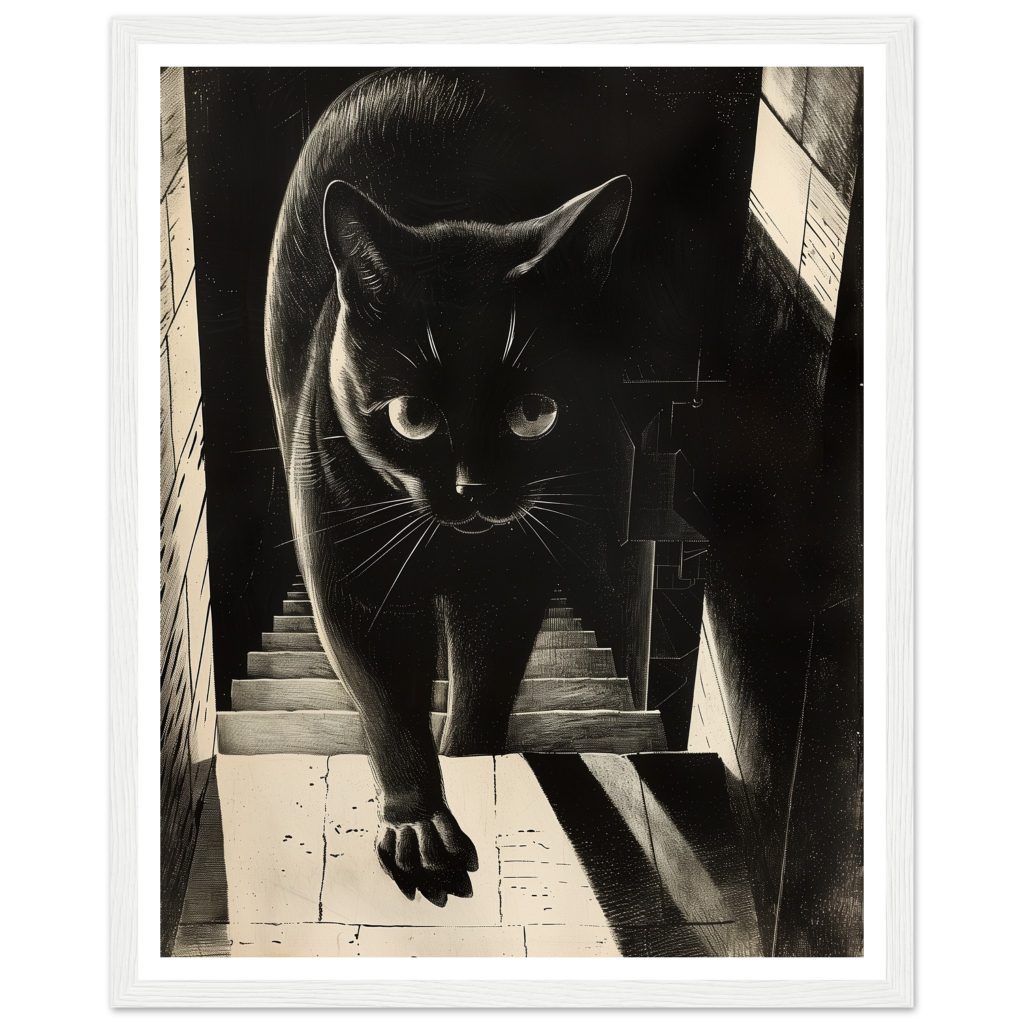 Black Cat - M. C. Escher - Poster