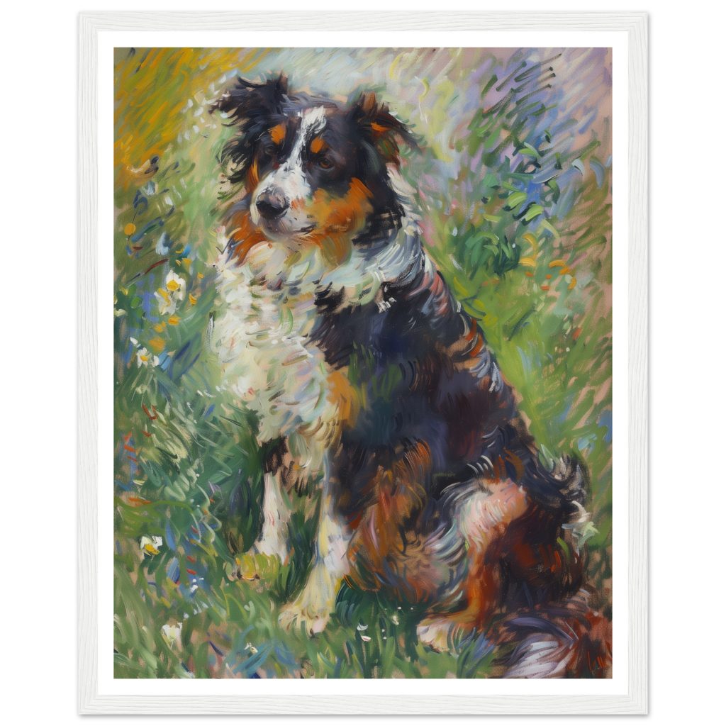 Border Collie - Claude Monet - Poster
