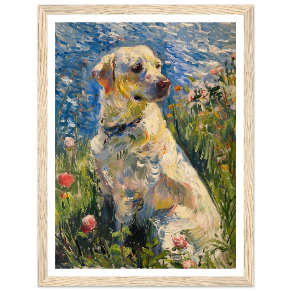 White Labrador - Claude Monet - Poster