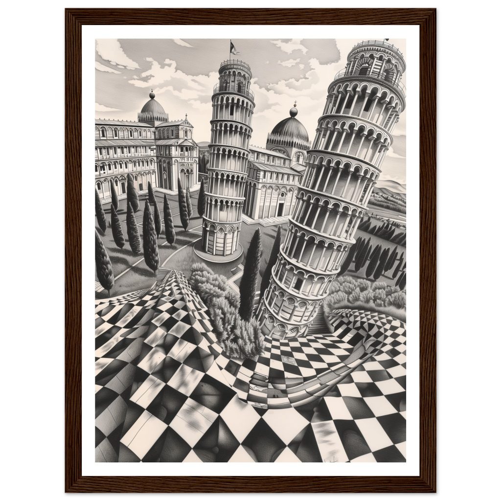 The Leaning Tower of Pisa - M. C. Escher - Poster