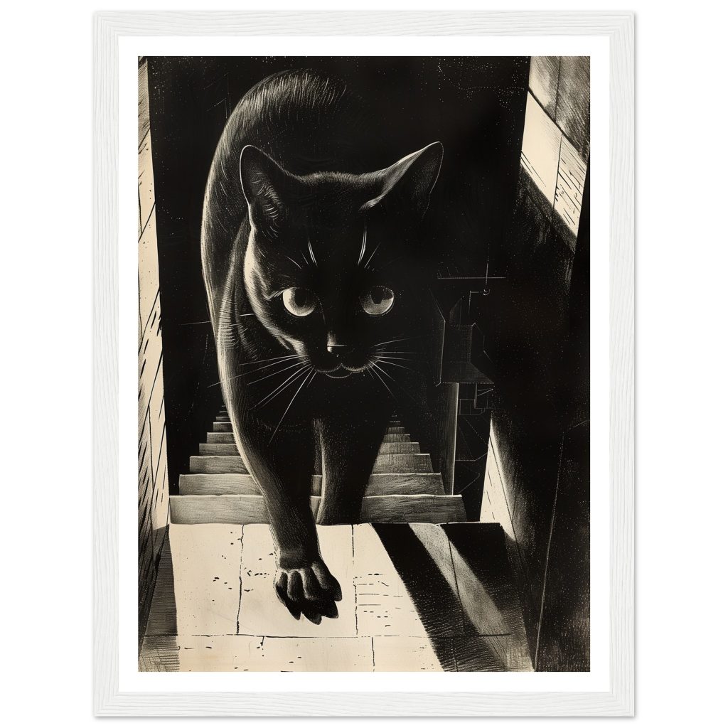 Black Cat - M. C. Escher - Poster