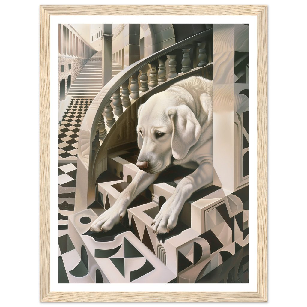 White Labrador - M. C. Escher - Poster