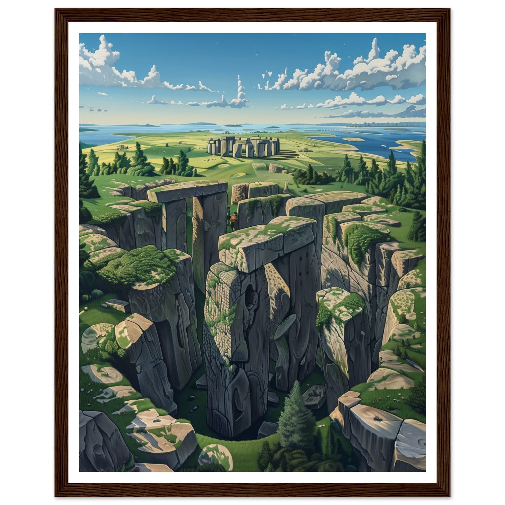 Stonehenge - M. C. Escher - Poster