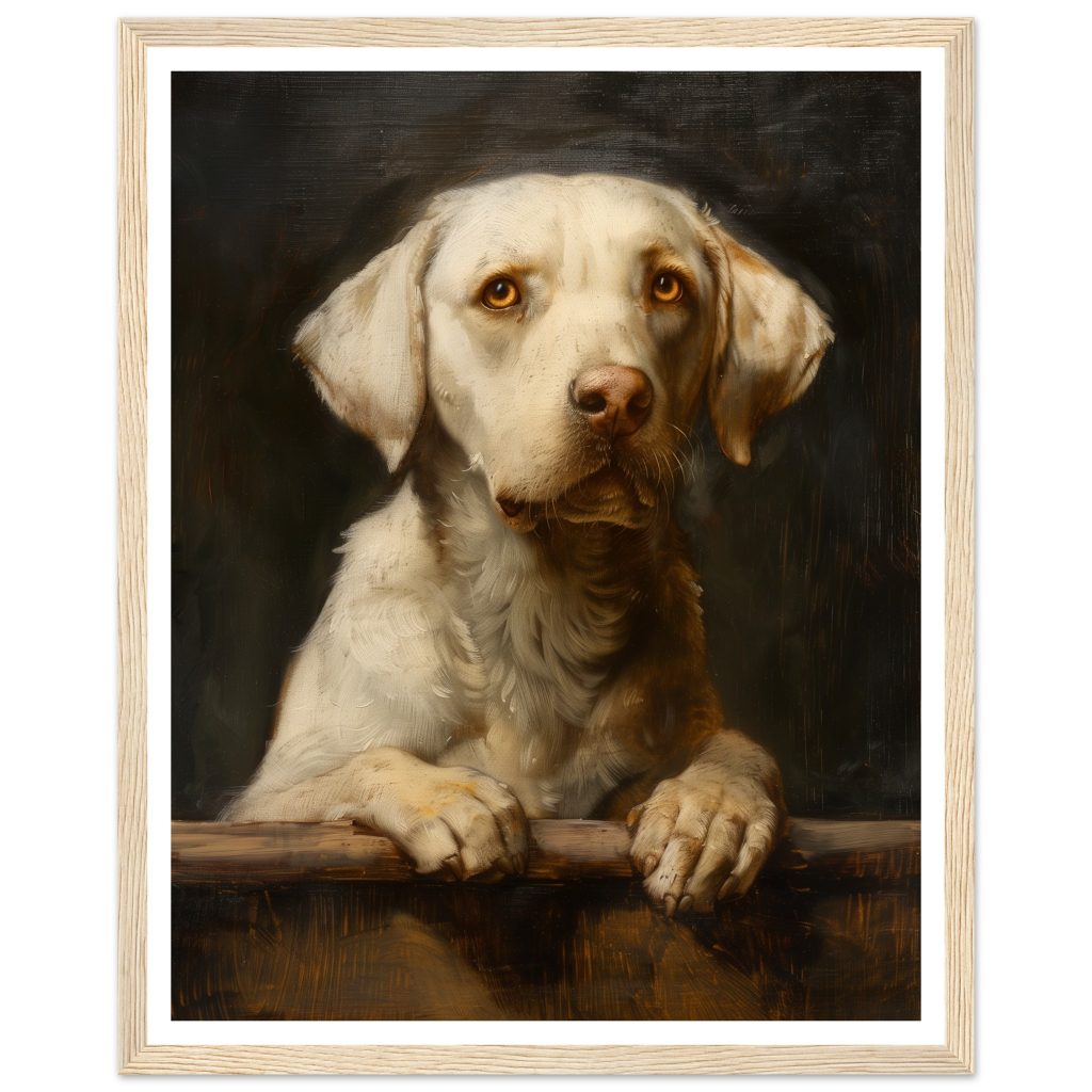 White Labrador - Leonardo da Vinci - Poster