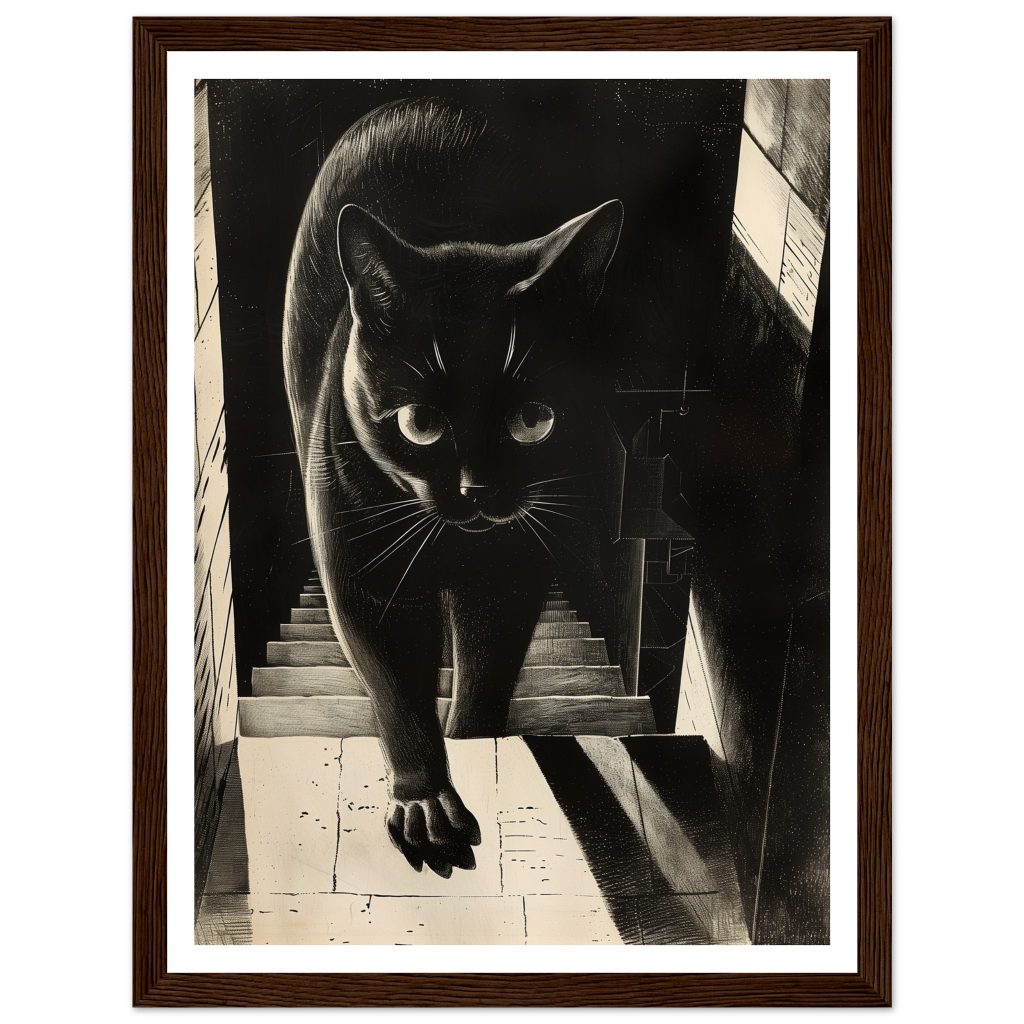 Black Cat - M. C. Escher - Poster
