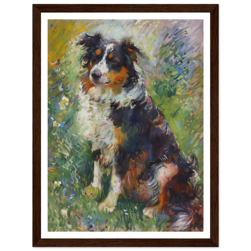 Border Collie - Claude Monet - Poster