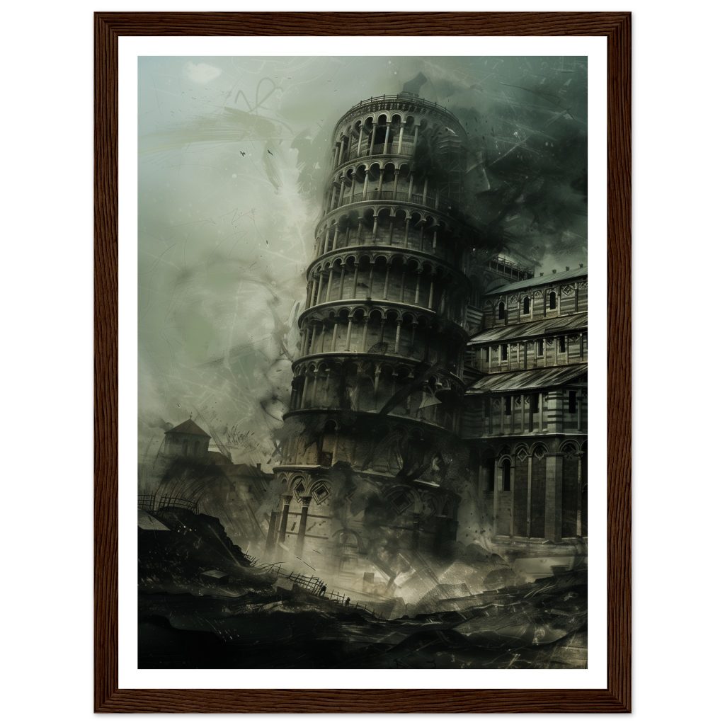 The Leaning Tower of Pisa - Rembrandt van Rijn - Poster