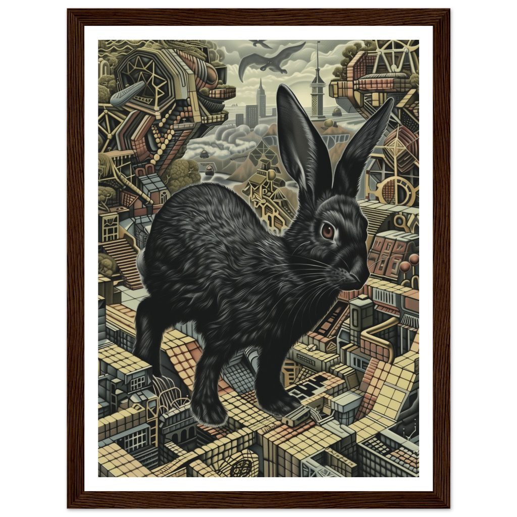 Black Rabbit - M. C. Escher - Poster