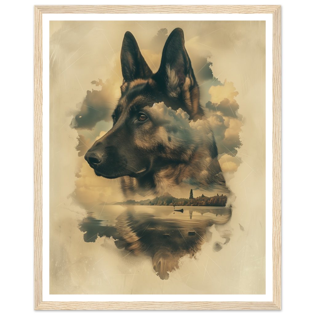 German Shepherd - Salvador Dalí - Poster