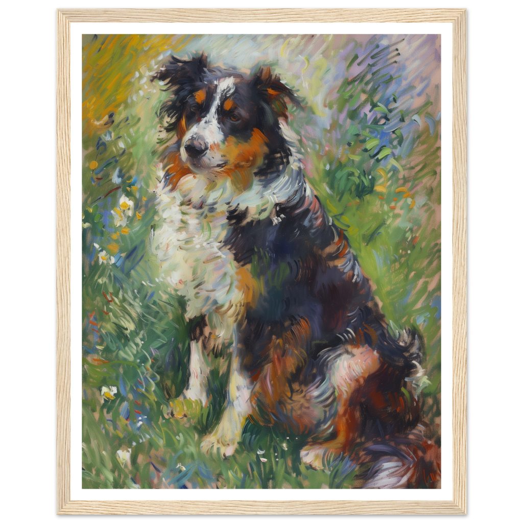 Border Collie - Claude Monet - Poster