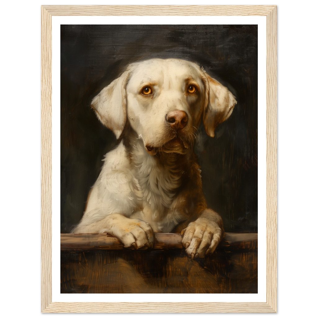White Labrador - Leonardo da Vinci - Poster