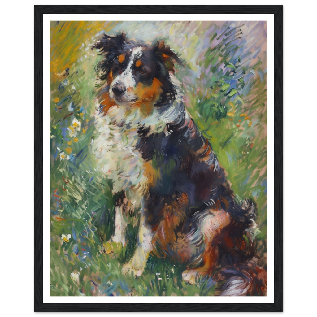 Border Collie - Claude Monet - Poster