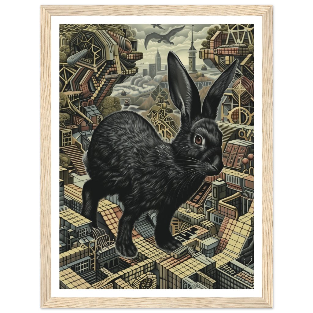 Black Rabbit - M. C. Escher - Poster