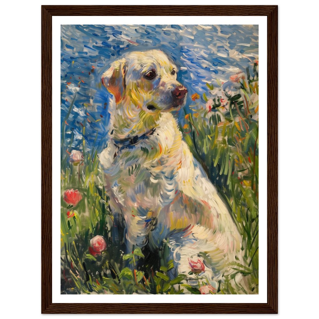 White Labrador - Claude Monet - Poster