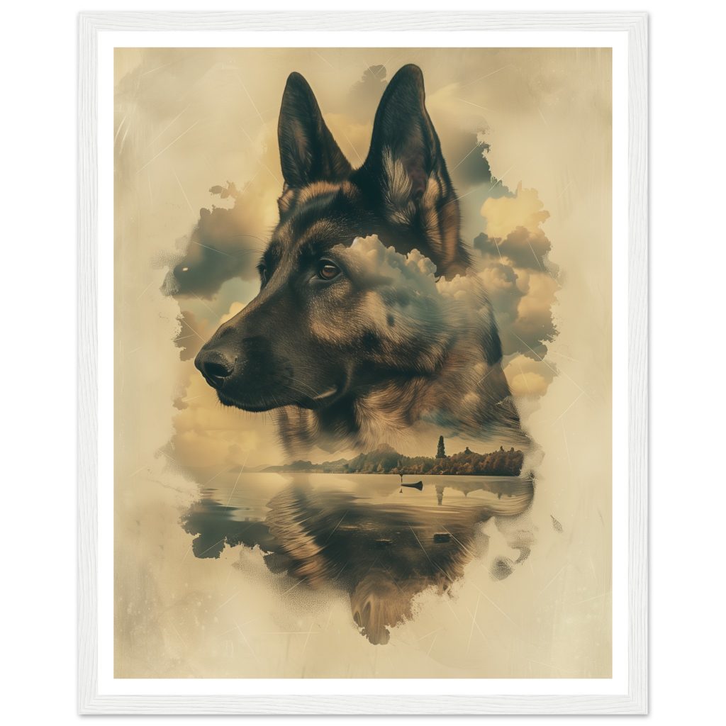 German Shepherd - Salvador Dalí - Poster