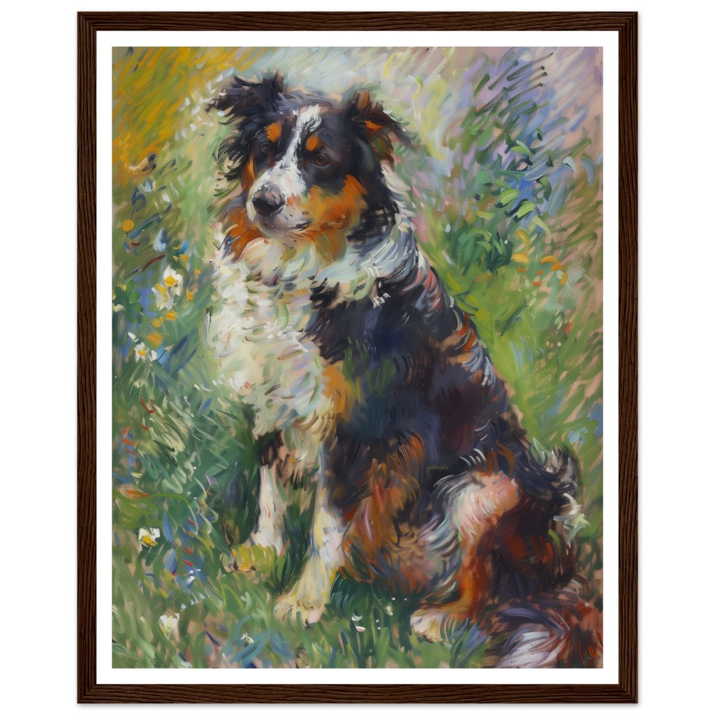 Border Collie - Claude Monet - Poster