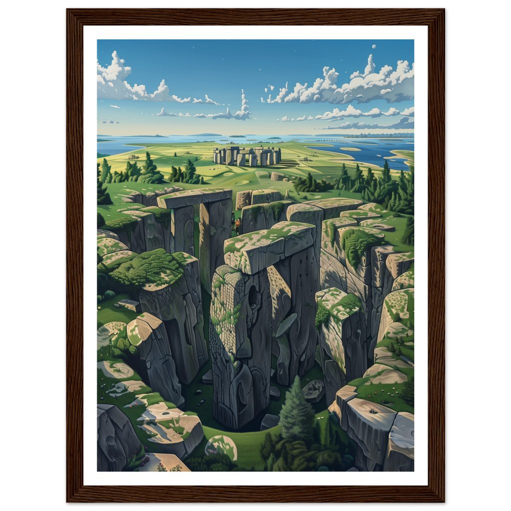 Stonehenge - M. C. Escher - Poster