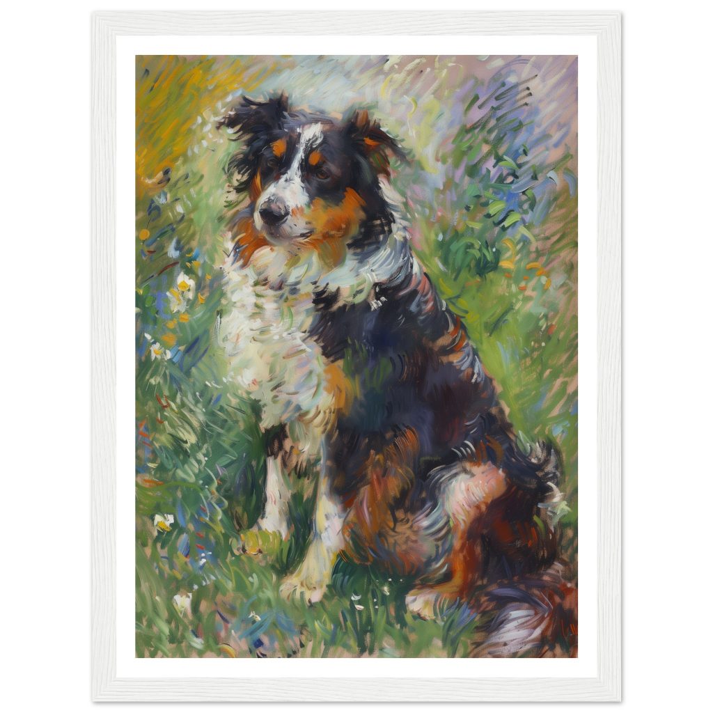 Border Collie - Claude Monet - Poster