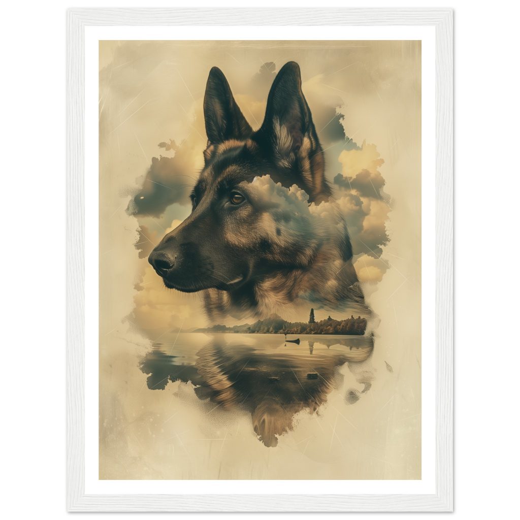 German Shepherd - Salvador Dalí - Poster