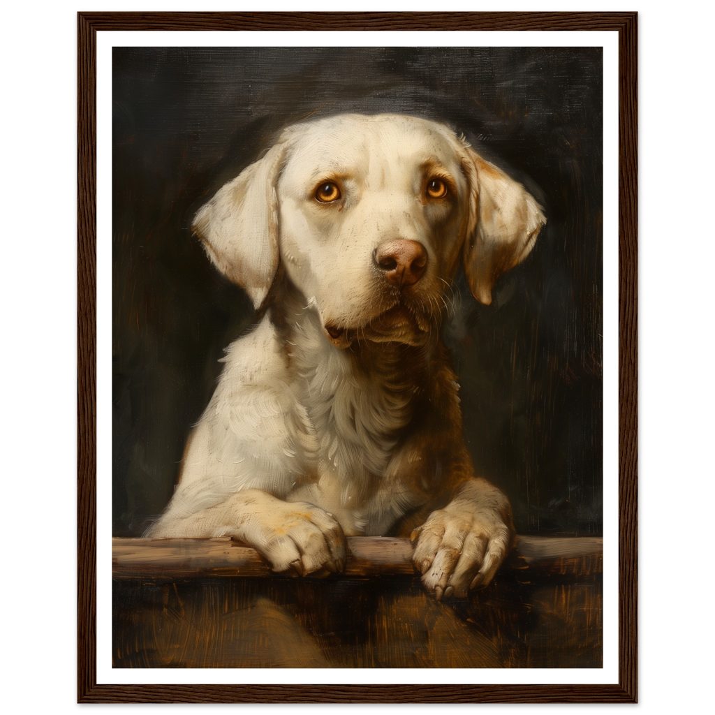 White Labrador - Leonardo da Vinci - Poster