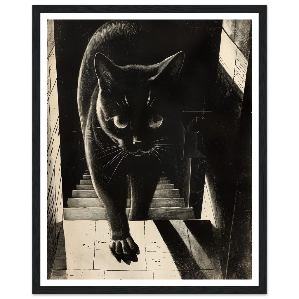 Black Cat - M. C. Escher - Poster