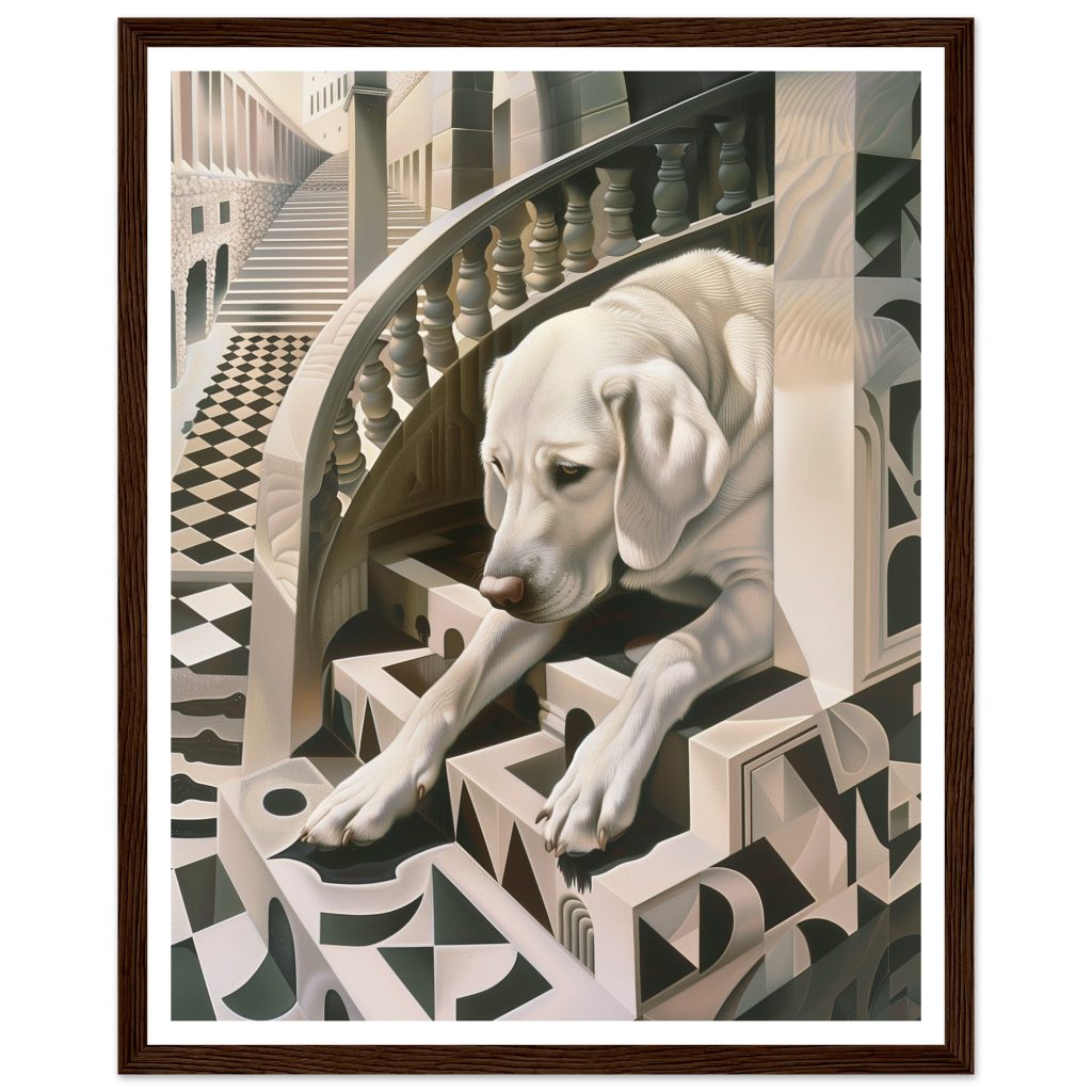 White Labrador - M. C. Escher - Poster