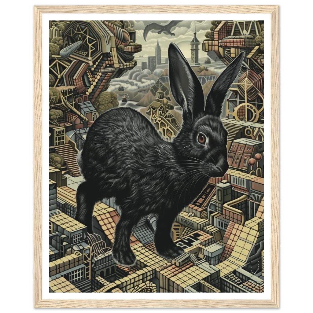 Black Rabbit - M. C. Escher - Poster