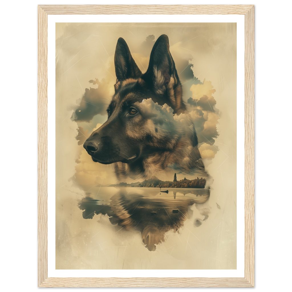 German Shepherd - Salvador Dalí - Poster