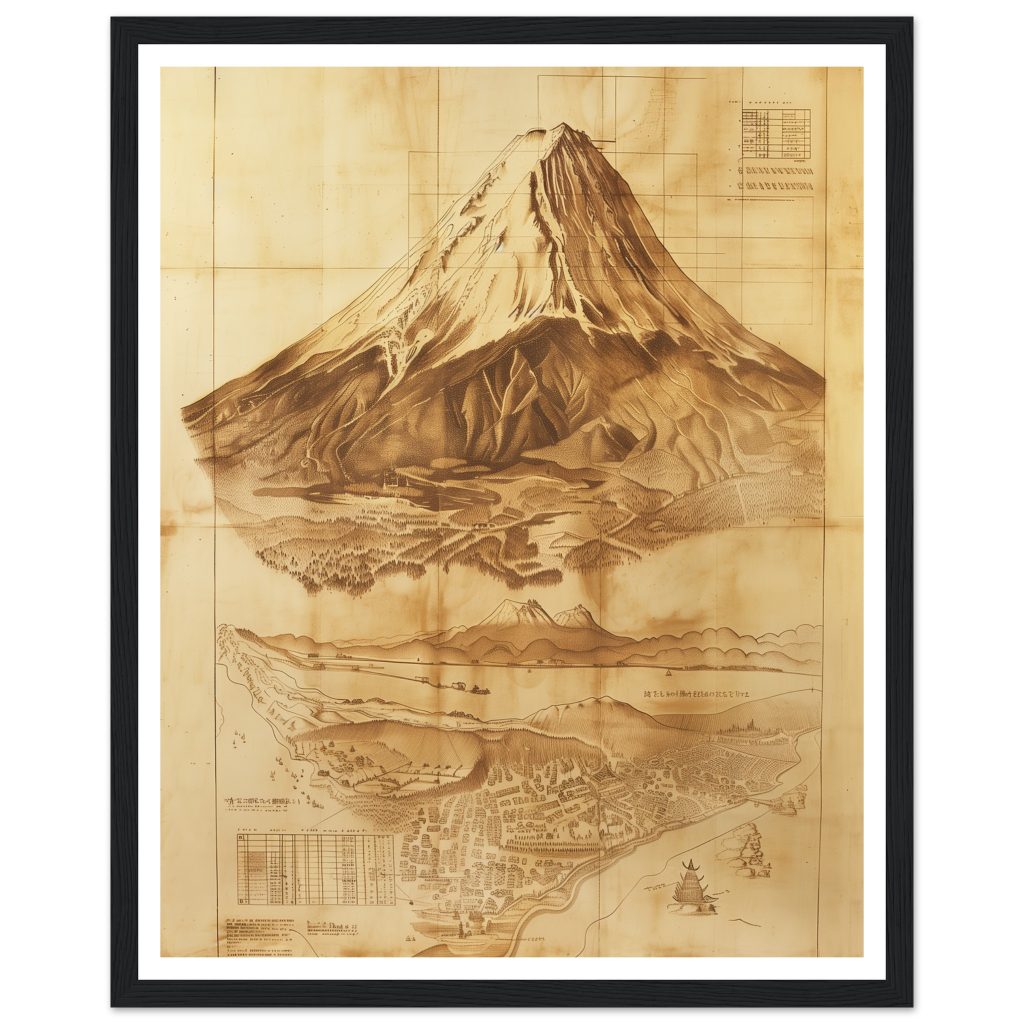 Mount Fuji - Leonardo da Vinci - Poster