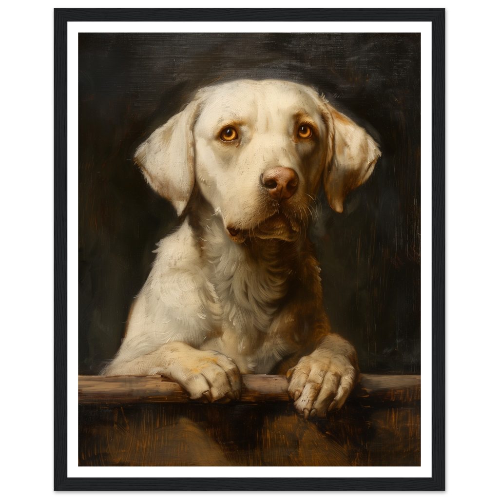 White Labrador - Leonardo da Vinci - Poster