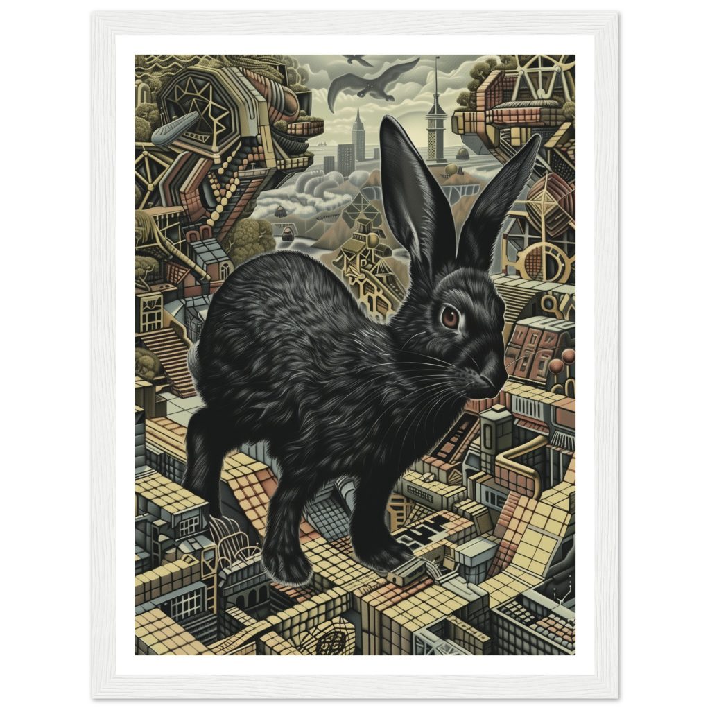 Black Rabbit - M. C. Escher - Poster