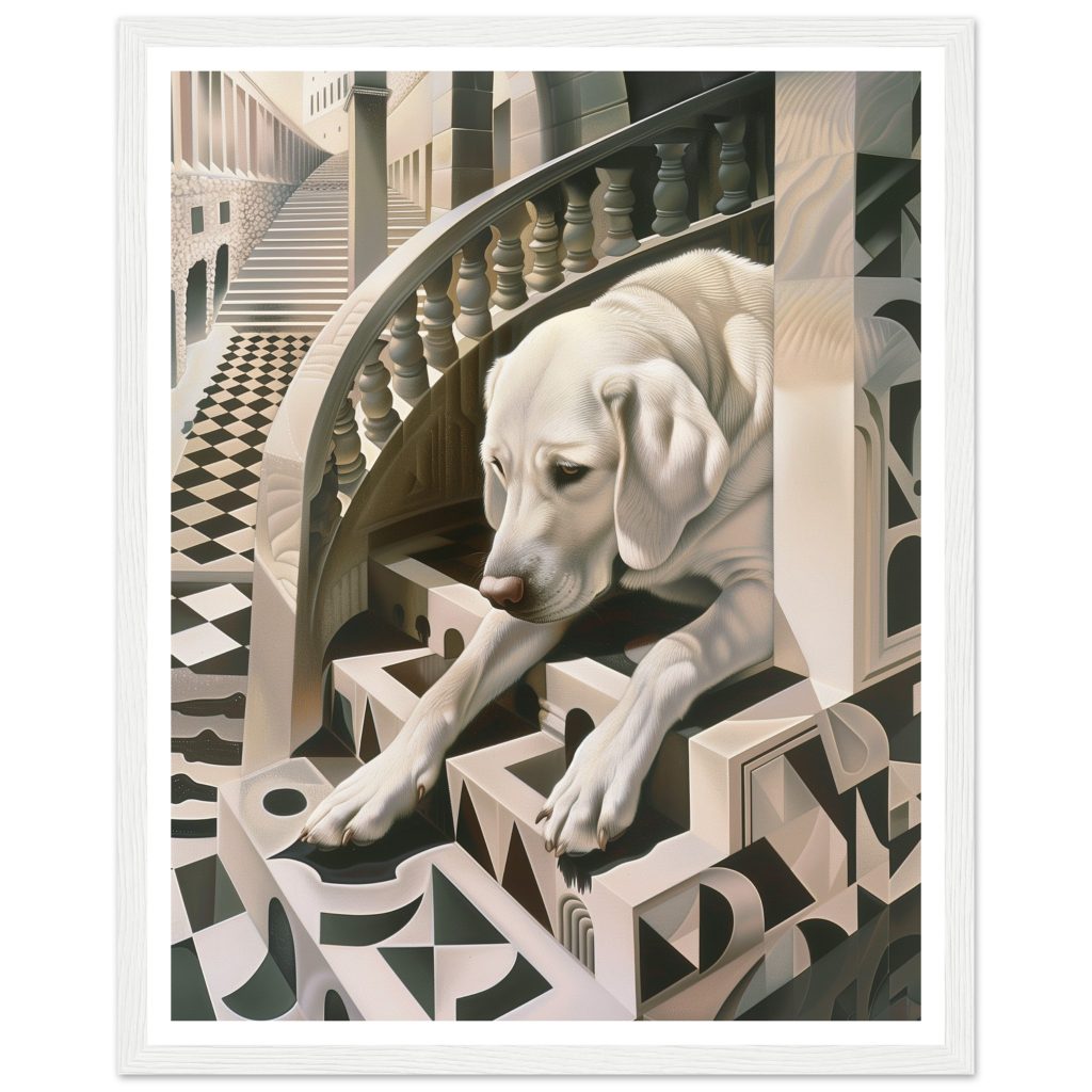 White Labrador - M. C. Escher - Poster